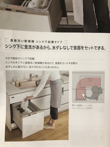 タカラ食洗機の位置